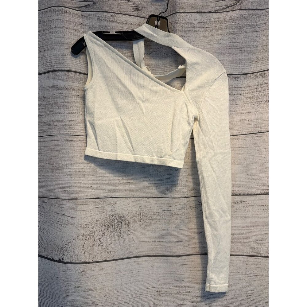 BCBGMaxazria Asymmetric One Shoulder Crop Top Size XXS